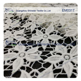 Five-Petal Flower Embroidered Lace Fabric for garment/ladies dress/wedding dress supplier