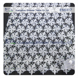 Five-Petal Flower Embroidered Lace Fabric for garment/ladies dress/wedding dress supplier