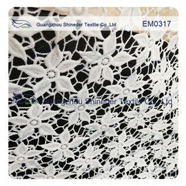 Five-Petal Flower Embroidered Lace Fabric for garment/ladies dress/wedding dress supplier