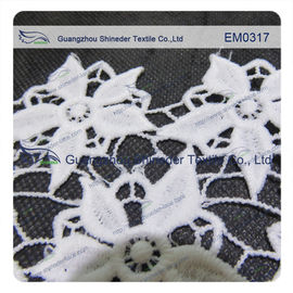 Five-Petal Flower Embroidered Lace Fabric for garment/ladies dress/wedding dress supplier