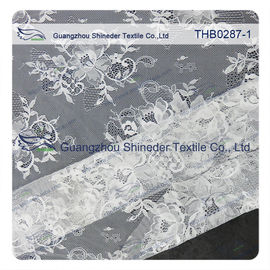 Light Two-tones Colors Polyester & Nylon Chantilly Lace for Wedding & garment dress supplier