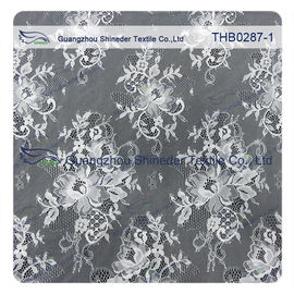 Light Two-tones Colors Polyester & Nylon Chantilly Lace for Wedding & garment dress supplier