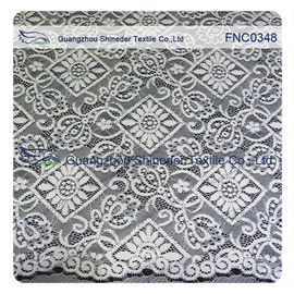 150CM Cotton Nylon Polyester  Lace Fabric Rhombic Floral Black Cord supplier