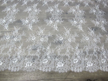 High Tenacity White Bridal Allover Lace For Wedding Dress CY-HB0457 supplier
