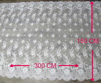 300 * 150 cm Eyelash Lace Trim for Window Curtain , Table Cloth CY-HB0456 supplier