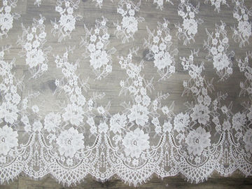 300 * 150 cm Eyelash Lace Trim for Window Curtain , Table Cloth CY-HB0456 supplier