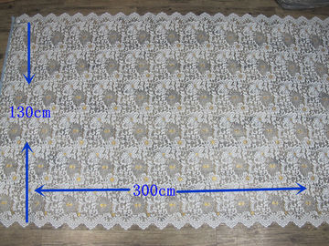Curtain Modern Gold Colored Big Eyelash Lace And Fabric Trimming High Grade supplier