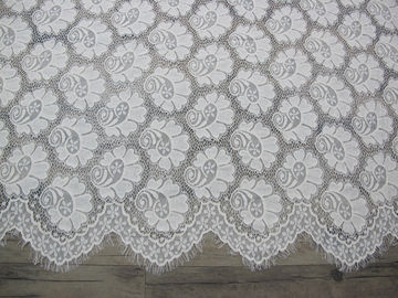 Bridal 30% Nylon 70% Cotton Eyelash Lace Trim for Wedding Dresses supplier