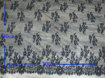 Fashion Big Black Eyelash Lace Trim 100% Nylon for Lady Dress CY-HB0481 supplier