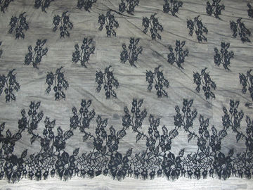 Fashion Big Black Eyelash Lace Trim 100% Nylon for Lady Dress CY-HB0481 supplier