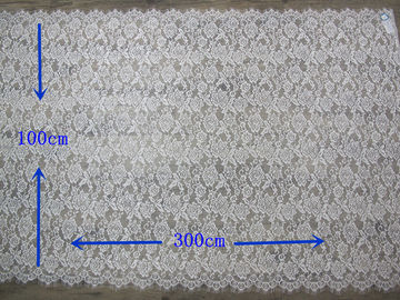 W 100 cm Eyelash Lace Fabric Trim with Nylon Material Custom Made Beaded supplier