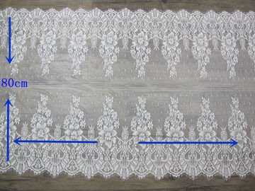 Elastic Dress Gown Eyelash Lace Trims By The Yard Chic Black Shiny Sheer supplier