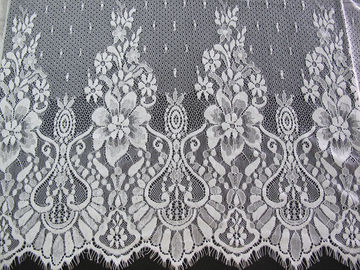 Elastic Dress Gown Eyelash Lace Trims By The Yard Chic Black Shiny Sheer supplier
