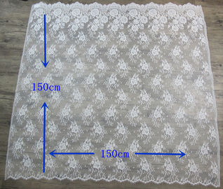 Square Nylon Eyelash Lace Trim / Dress Exquisite Lace For Decoration 150cm x 150cm supplier