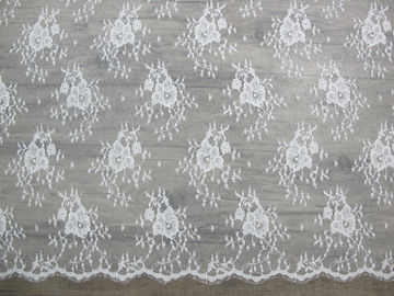 Square Nylon Eyelash Lace Trim / Dress Exquisite Lace For Decoration 150cm x 150cm supplier