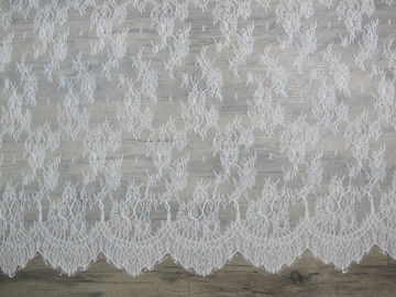 Nylon Elegant Eyelash White Lace Trimming Exquisitely Made 150cm CY-HB0594 supplier