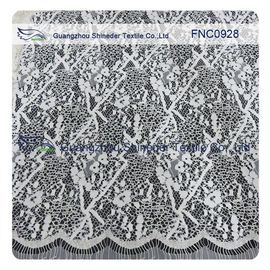 Cord Lace Fabric Eyelash repeat Cotton&Nylon Fabric of Wave Line supplier