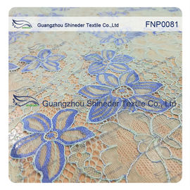 Polyster Nylon Lace Fabric of Mint Green with  Pattern Floral supplier