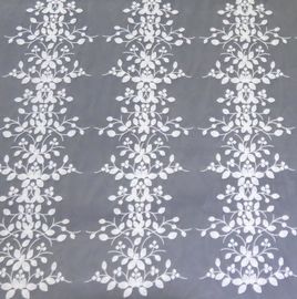 Stereoscopic Multi-color Leafy Pattern Embroidery Lace Fabric for garment supplier