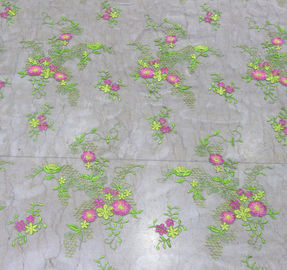 Flower in springof Embroidery lace fabric for bridal gown supplier