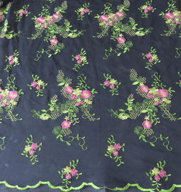 Flower in springof Embroidery lace fabric for bridal gown supplier