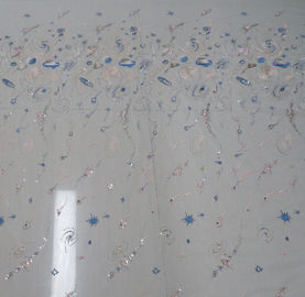 Pearl Embroidery Lace Fabric for garment supplier