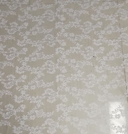 White Eco - Friendly Dyeing Nylon Lace Fabric Light Net Mesh Small Flower Lady Dress supplier