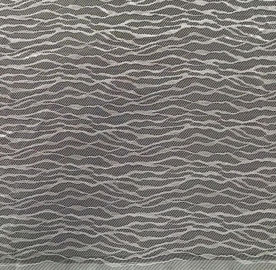 White Nylon light Lace Fabric stripes for bedding and home textile supplier