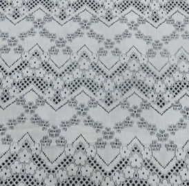 Floral Line Holes Cotton Nylon Lace Fabric For Ladies Dressing  150CM Width supplier