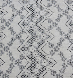 Floral Line Holes Cotton Nylon Lace Fabric For Ladies Dressing  150CM Width supplier