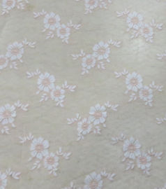 Light Orange Flower  Cotton Nylon Lace Fabric for dress , fashion garments, wedding dress supplier