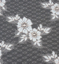 Light Orange Flower  Cotton Nylon Lace Fabric for dress , fashion garments, wedding dress supplier