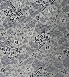 Elastic Lace Fabric of Spandex & Nylon with Clover Flower Pattern supplier