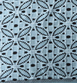 Elastic Lace Fabric of Spandex &amp; Nylon with Elliptic Little Flower Pattern supplier