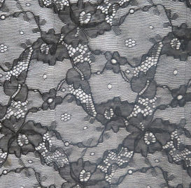 Black Stock Color high quality Elastic Flower Lace Fabric FNS1948 supplier