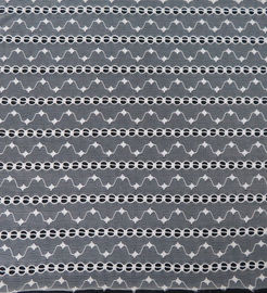Elastic Floral Lace Fabric Red Shrink-Resistant OEM / ODM supplier