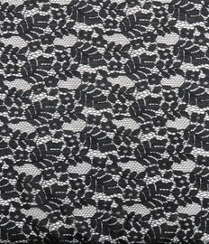 Eco-Friendly Nylon Elastic Lace Fabric Green / Floral Lace Fabric supplier