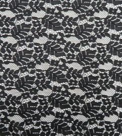 Eco-Friendly Nylon Elastic Lace Fabric Green / Floral Lace Fabric supplier