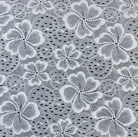 Embellished Stretchable Trim Lace Fabric Wedding Gown Designers supplier