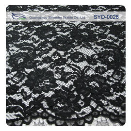 Modern Black Macrame Corded Lace Fabric By The Yard , Eco-Friendly supplier
