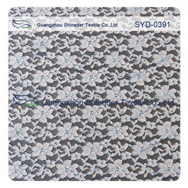Stretchy Floral Corded Lace Fabric Trimming , Guipure Embroidery Lace Fabric supplier