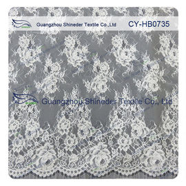 Jacquard Sewing Eyelash Lace Trim Fabric By The Yard , Custom Printed supplier