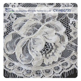 Heavy Corded Eyelash Wedding Dress Lace Fabric , Eco-Friendly supplier