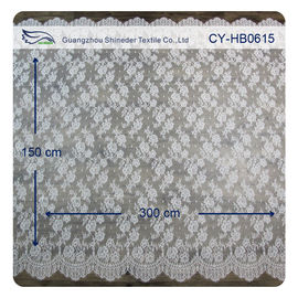 White Flower Sewing Eyelash Lace Trim For Bridal Wedding Gown supplier