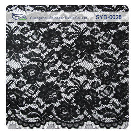 Beautiful Heavy Black Corded Lace Fabric Embroidered To Evening Dress supplier