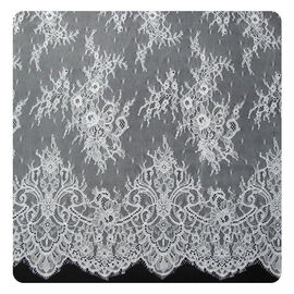 Embroidered Nylon Eyelash Lace Trim Shorts / Embroidered Lace Fabric supplier