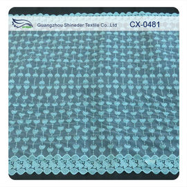 Butterfly Organza Embroidery Lace Fabric , Eco-friendly Dyeing / Normal Dyeing supplier