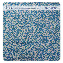 Double Color Cotton Nylon Lace Fabric For Home Textile / Eyelash Lace Fabric supplier