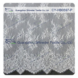 Beautiful Flora Bridal Chantilly Lace For  Wedding Dress With Nylon Material supplier