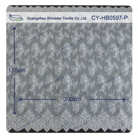 Beautiful Flora Bridal Chantilly Lace For  Wedding Dress With Nylon Material supplier